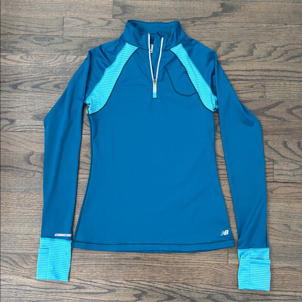 New Balance Teal and Light Blue Pullover
